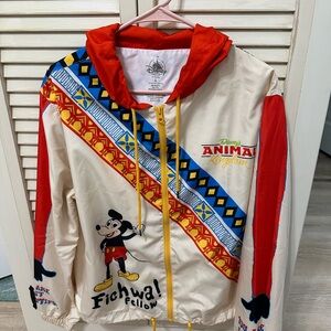 Women’s Disney Animal Kingdom jacket sz L. Unique design, vib colors, great cond